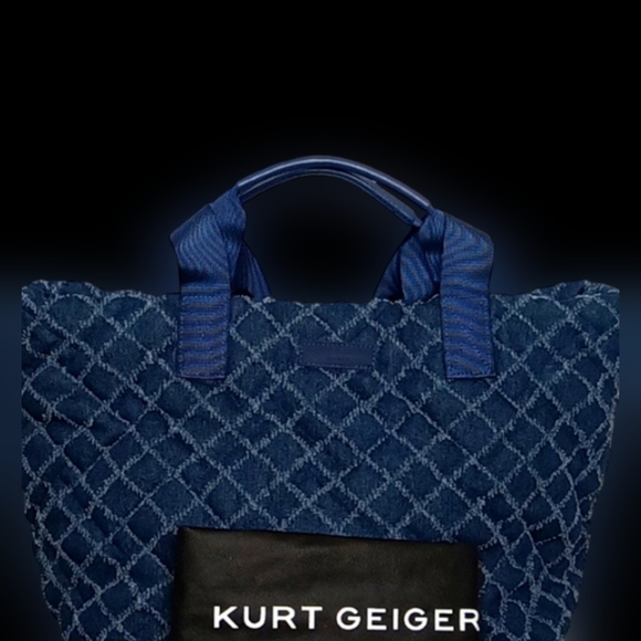 Kurt Geiger (NWT) LONDON I Denim Fabric I Shoulder Bag - Picture 3 of 5